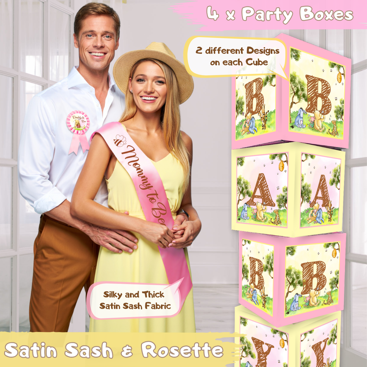 Pink Winnie Baby Shower Decorations Kit