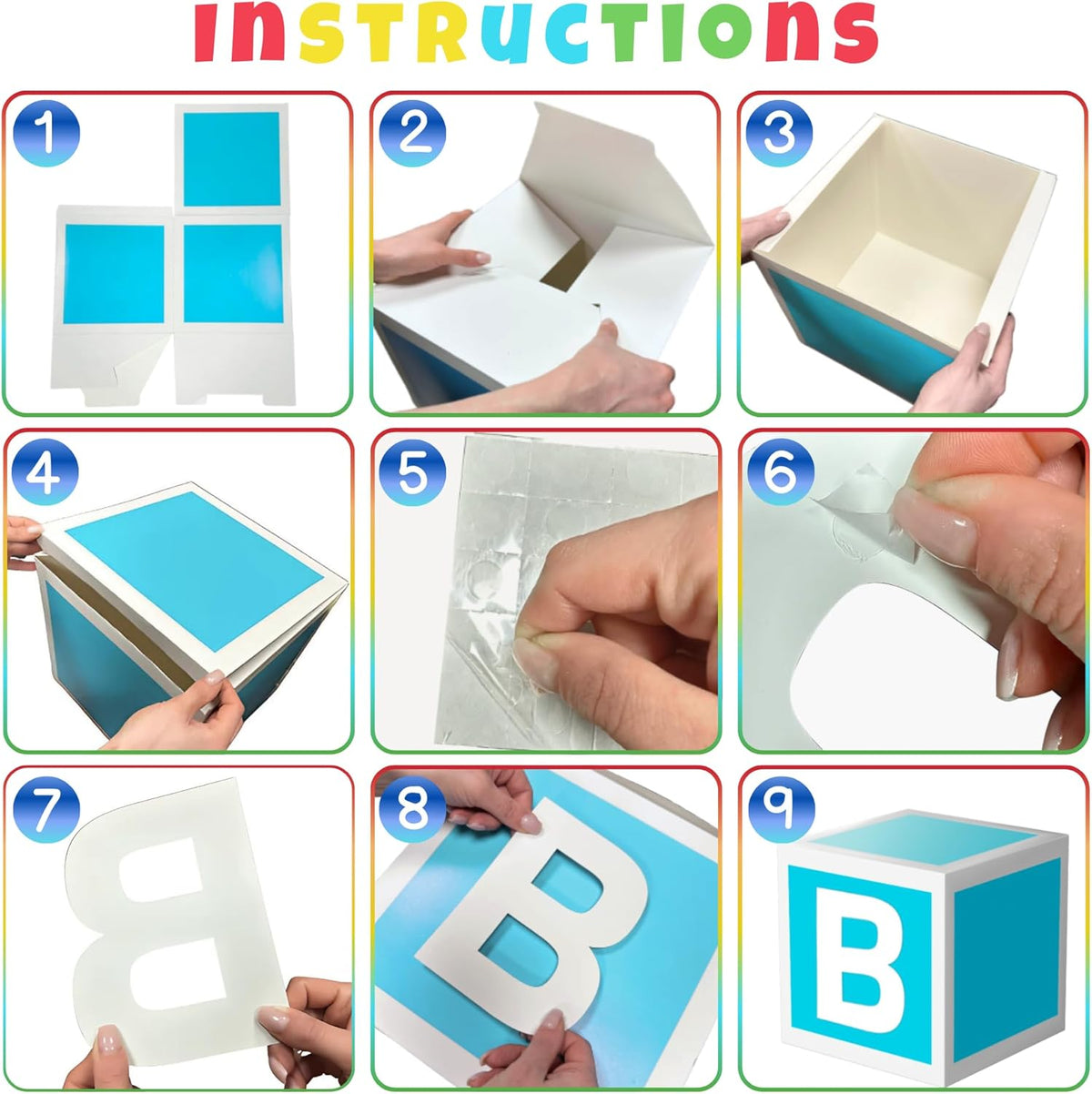 Colorful Birthday Party Decorations Boxes.