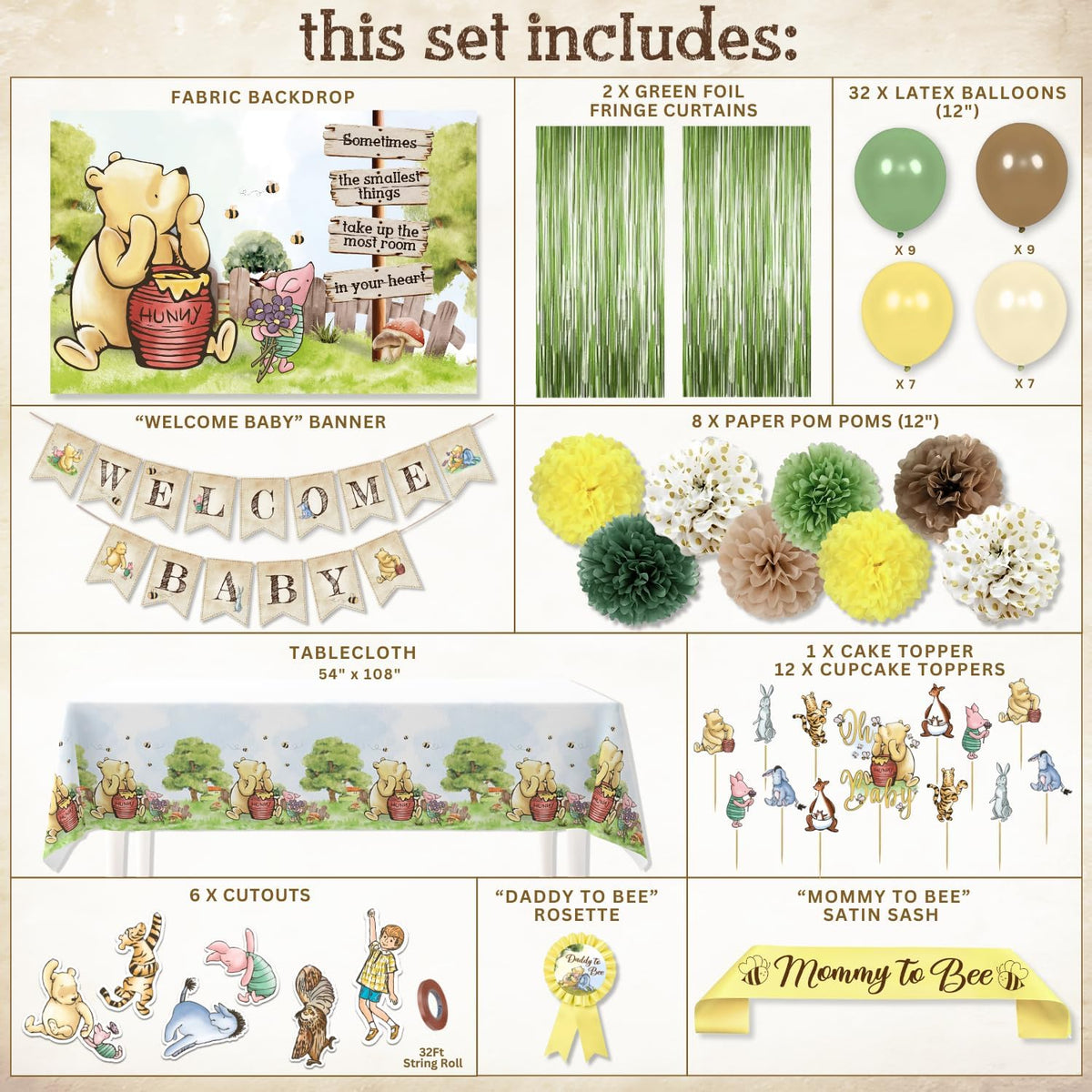 Winnie the Pooh Baby Shower Decorations