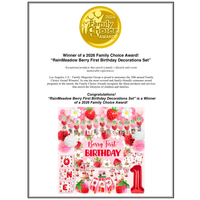 Berry First Birthday Decorations Set - Strawberry 1st Birthday Decorations Girl with Banner, Balloons, High Chair Tutu, Cake Toppers, Milestone Garland & More for Baby Girls