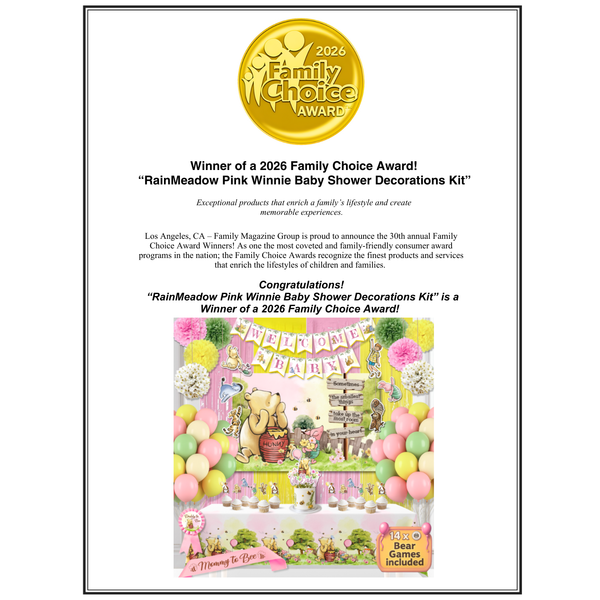 Pink Winnie Baby Shower Decorations