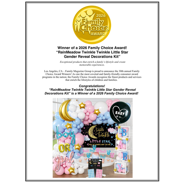 191 PC Premium Twinkle Twinkle Little Star Gender Reveal Decorations