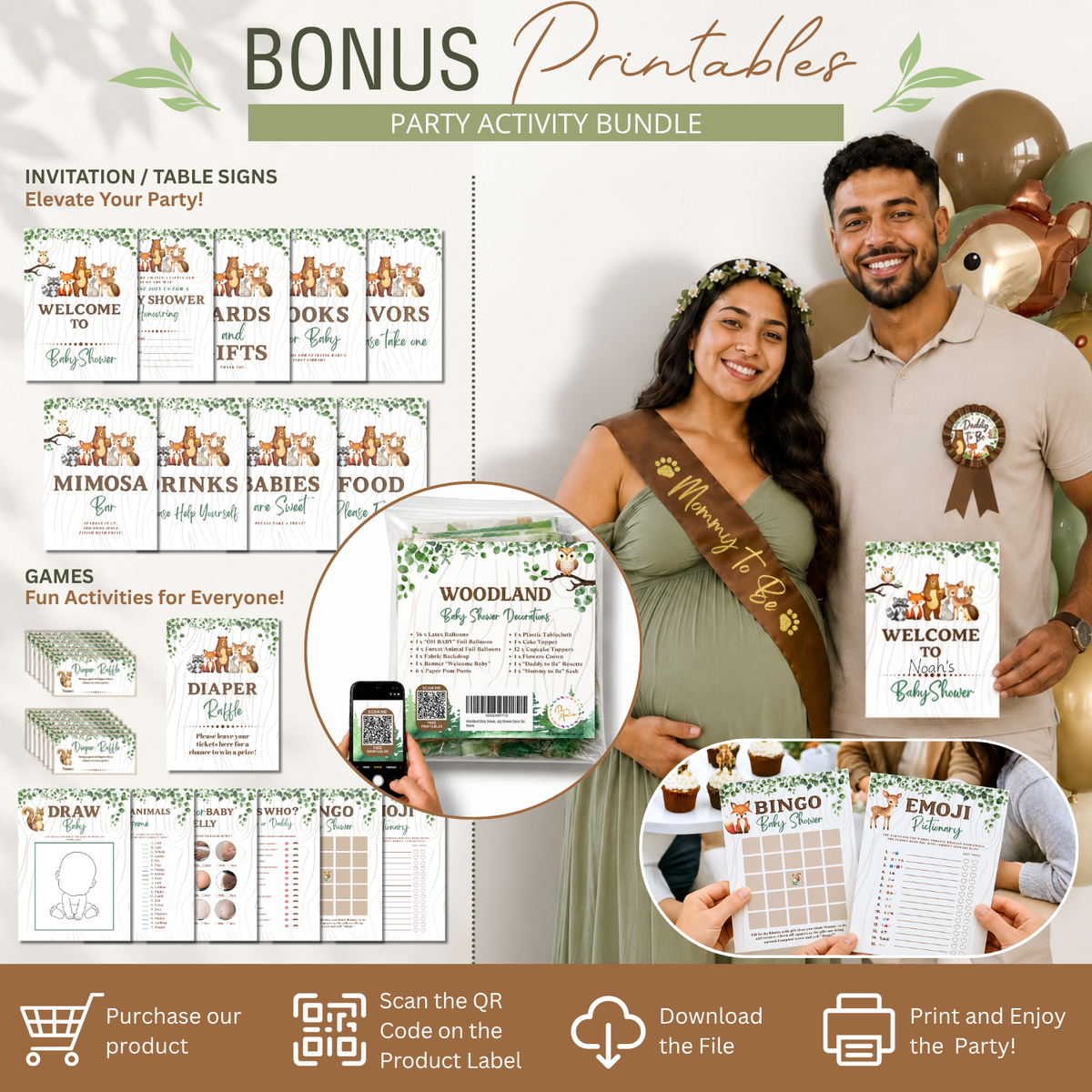 Woodland Animal Baby Shower Decorations
