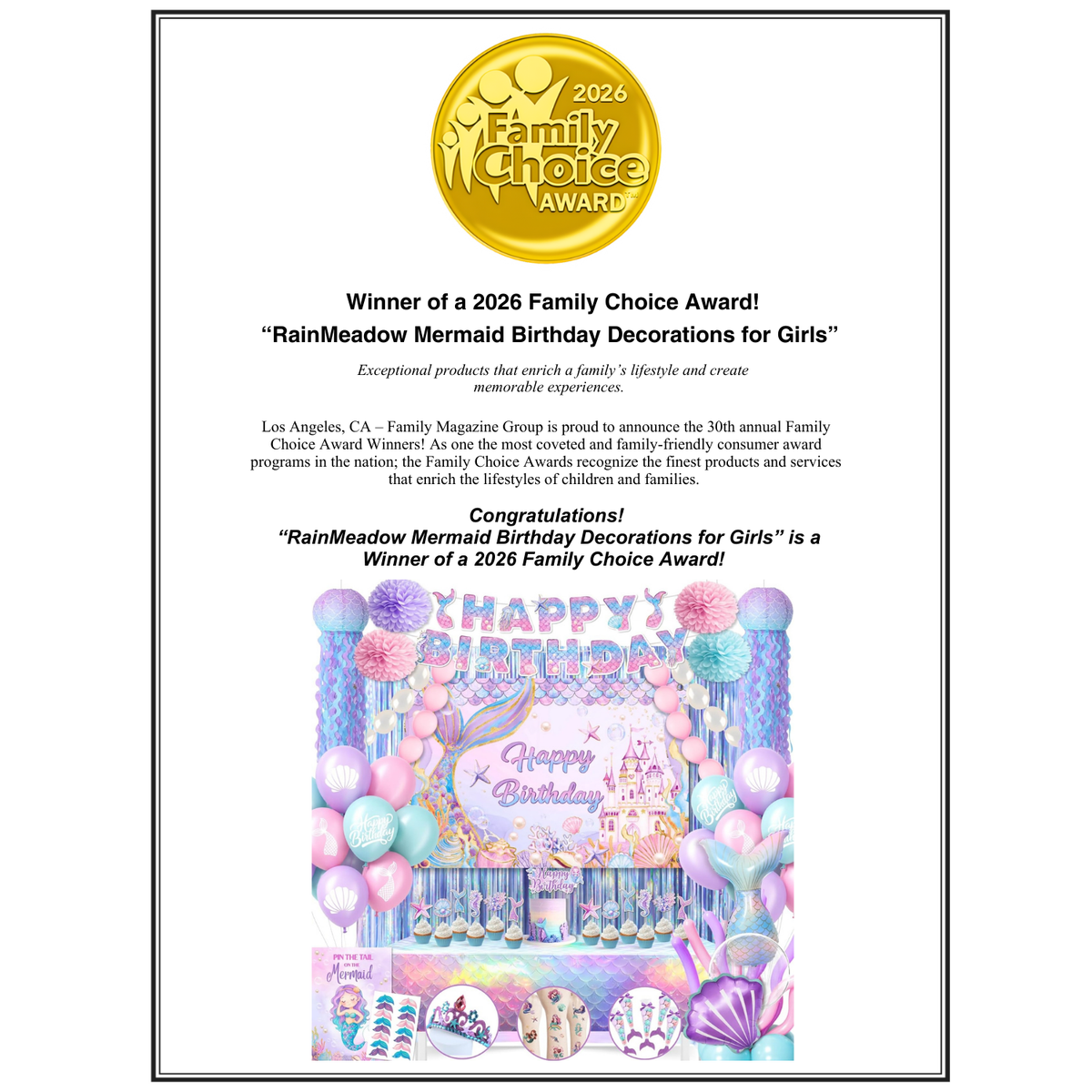 Mermaid Birthday Decorations for Girls