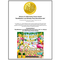 RainMeadow 209 pc Luau Birthday Party Decorations Set for 25 guests - Hawaiian Theme with Aloha Banner, Balloons, Flamingo, Tableware - Tropical Luau Party Supplies