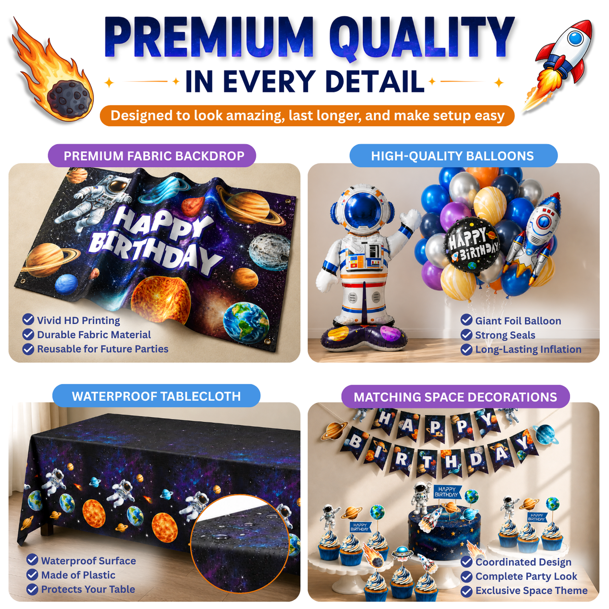 Space Birthday Decorations, Outer Space Party Decorations