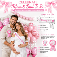 Pink Bow Baby Shower Decorations, Coquette Set for Girls