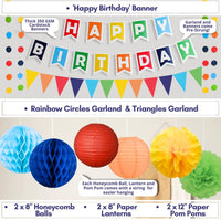 486 PC Colorful Birthday Party Decorations for Men, Women, Kids, Boy, Girl, Unisex.