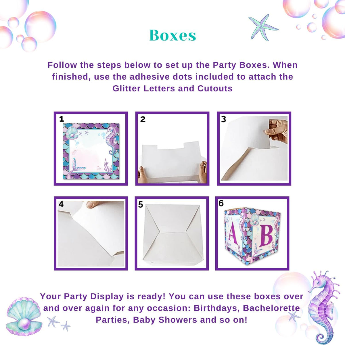 Little Mermaid Birthday Decorations Kit
