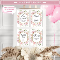 Rose Gold Bridal Shower Decorations 2 in 1 Set - Balloon Garland Arch and Boxes.