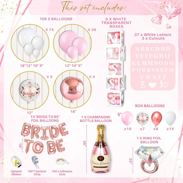 Rose Gold Bridal Shower Decorations