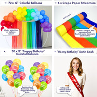 486 PC Colorful Birthday Party Decorations for Men, Women, Kids, Boy, Girl, Unisex.