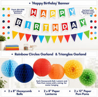 486 PC Colorful Birthday Party Decorations