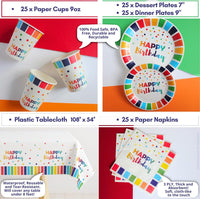 486 PC Colorful Birthday Party Decorations for Men, Women, Kids, Boy, Girl, Unisex.