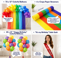 486 PC Colorful Birthday Party Decorations