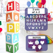 Colorful Birthday Party Decorations Boxes.