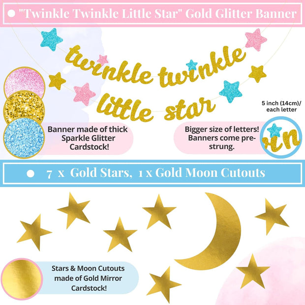 Twinkle Twinkle Little Star Gender Reveal Decorations