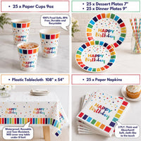 486 PC Colorful Birthday Party Decorations