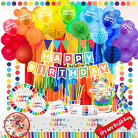 486 PC Colorful Birthday Party Decorations for Men, Women, Kids, Boy, Girl, Unisex.