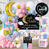 191 PC Premium Twinkle Twinkle Little Star Gender Reveal Decorations