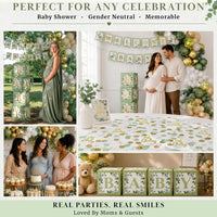 Sage Green Baby Shower Decorations, Gender Neutral