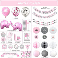 Girl Baby Shower Decorations | Elephant Theme