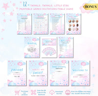 191 PC Premium Twinkle Twinkle Little Star Gender Reveal Decorations