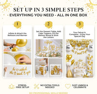 Engagement Party Decorations , Gold and White Bridal Decorations