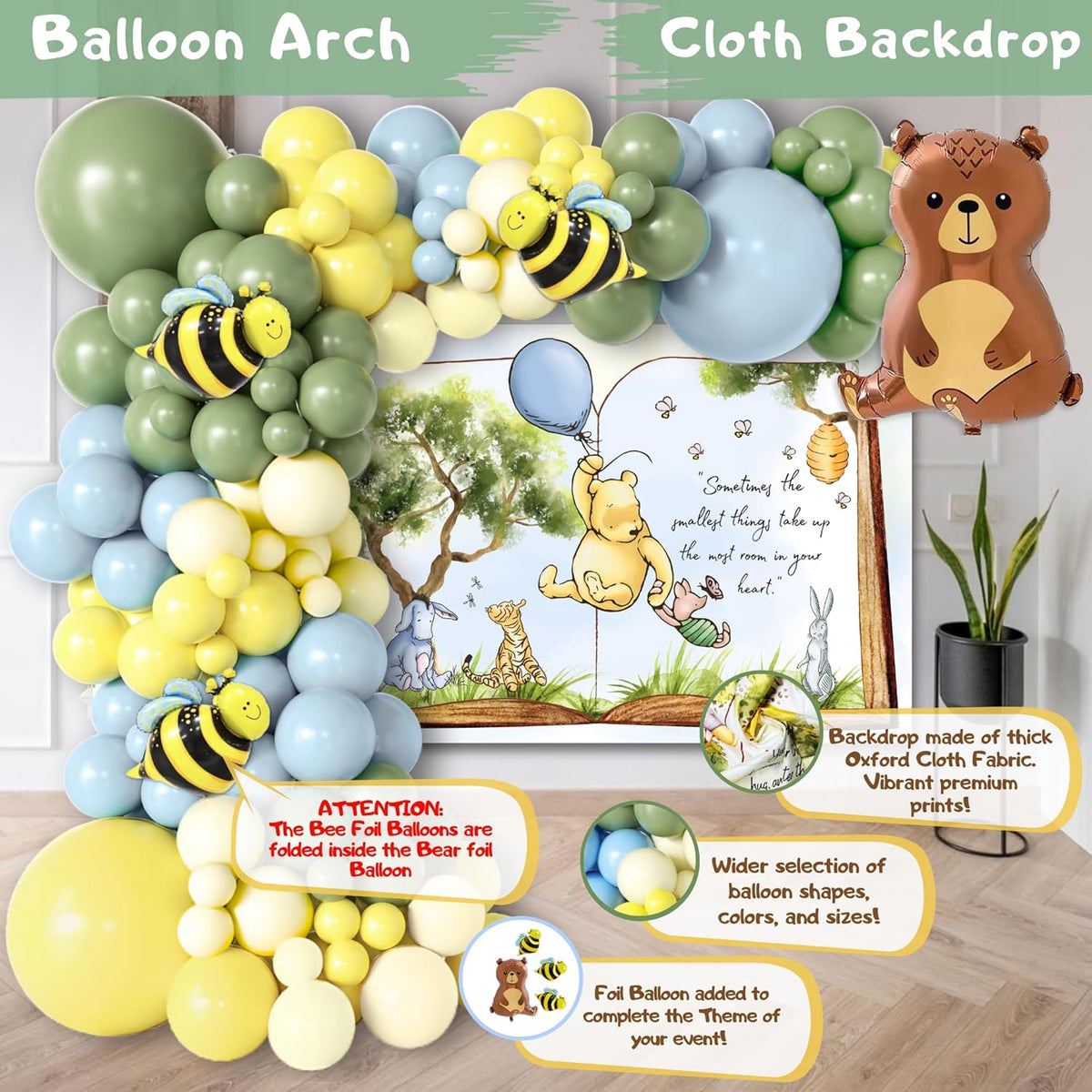 Winnie the Pooh Baby Shower Decorations Kit