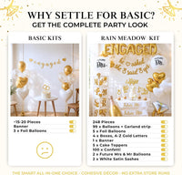 Engagement Party Decorations , Gold and White Bridal Decorations