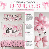 Pink Bow Birthday Decorations
