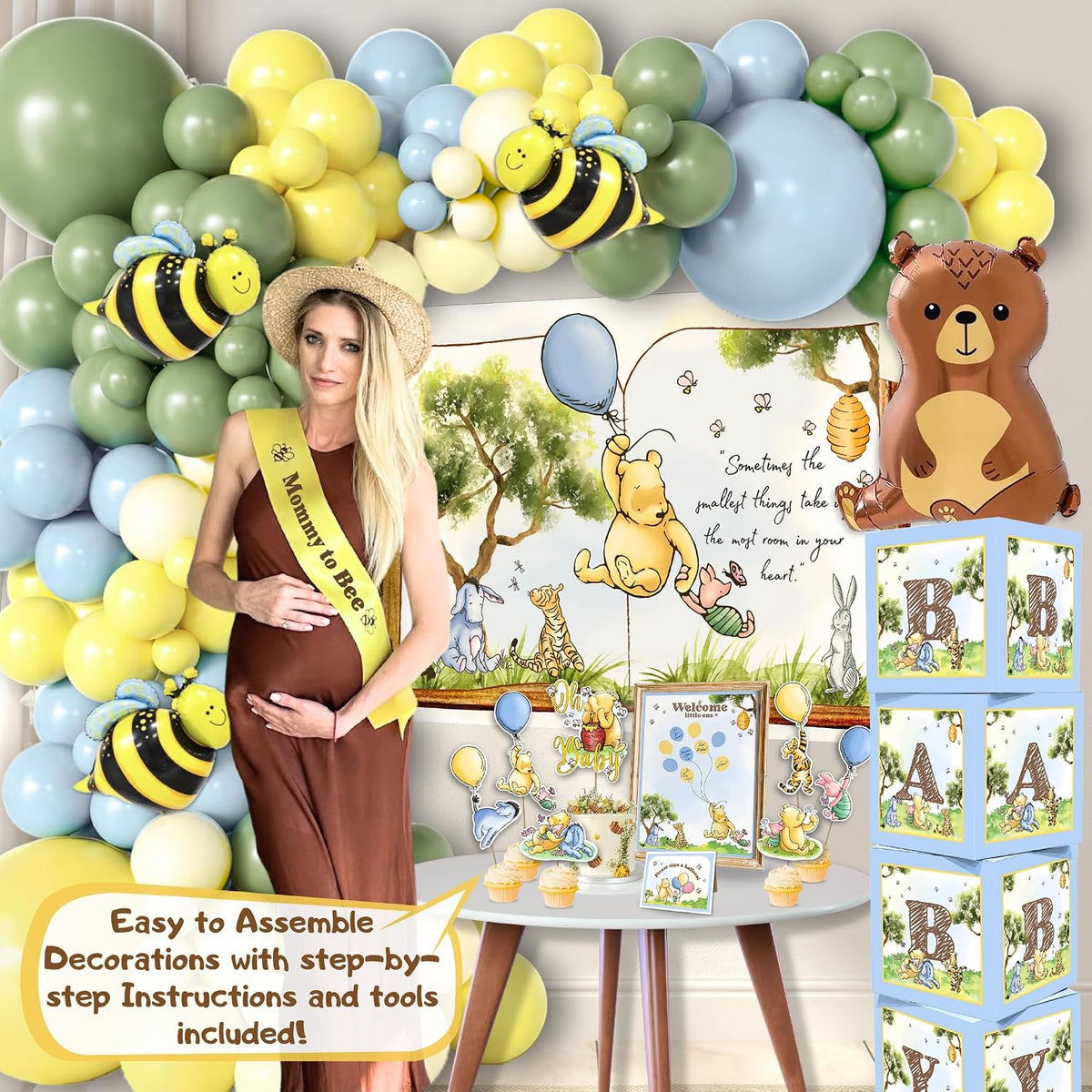 Winnie the Pooh Baby Shower Decorations Kit
