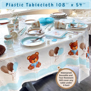 Teddy Bear Baby Shower Party Supplies | Disposable Tableware | Serves 24.