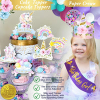 Unicorn Birthday Decorations for Girls Kit.