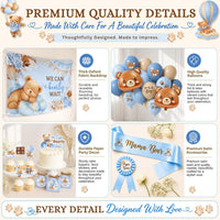 We Can Bearly Wait Baby Shower Decorations Kit for Boy