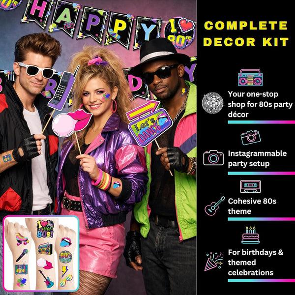 Back to the 80s Birthday Party Decorations
