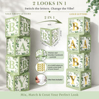 Sage Green Baby Shower Decorations, Gender Neutral