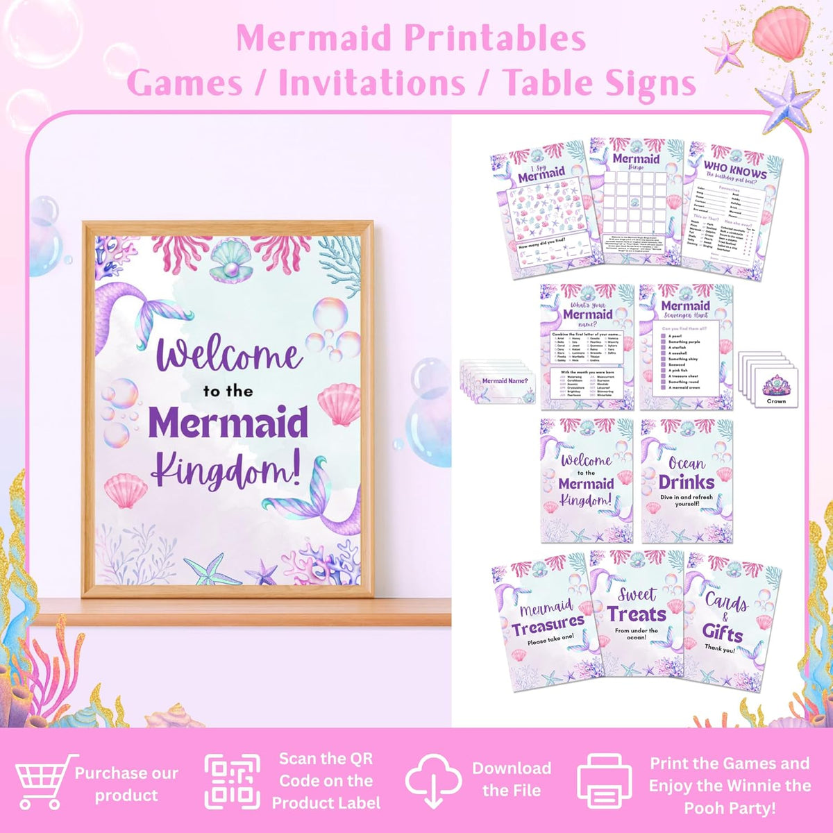 Mermaid Birthday Decorations for Girls