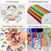 486 PC Colorful Birthday Party Decorations for Men, Women, Kids, Boy, Girl, Unisex.
