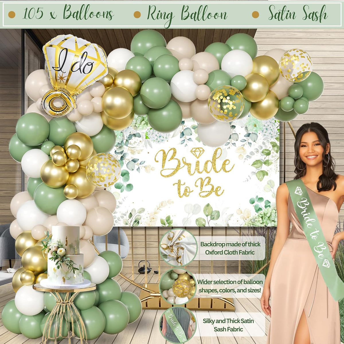 Bridal Shower Decorations Olive Sage Green