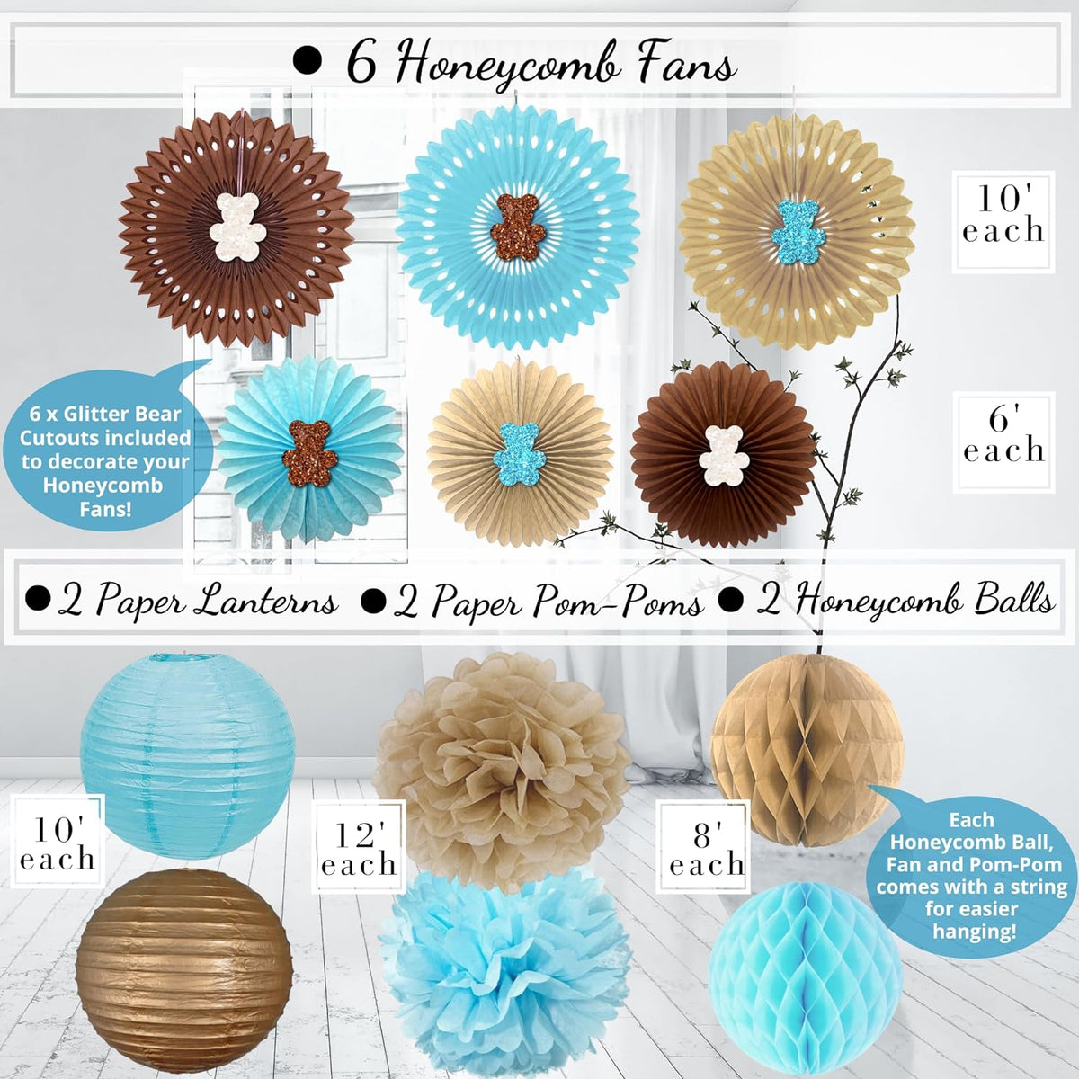 Honeycomb And Banner Decoration Kit