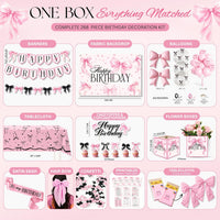 Pink Bow Birthday Decorations