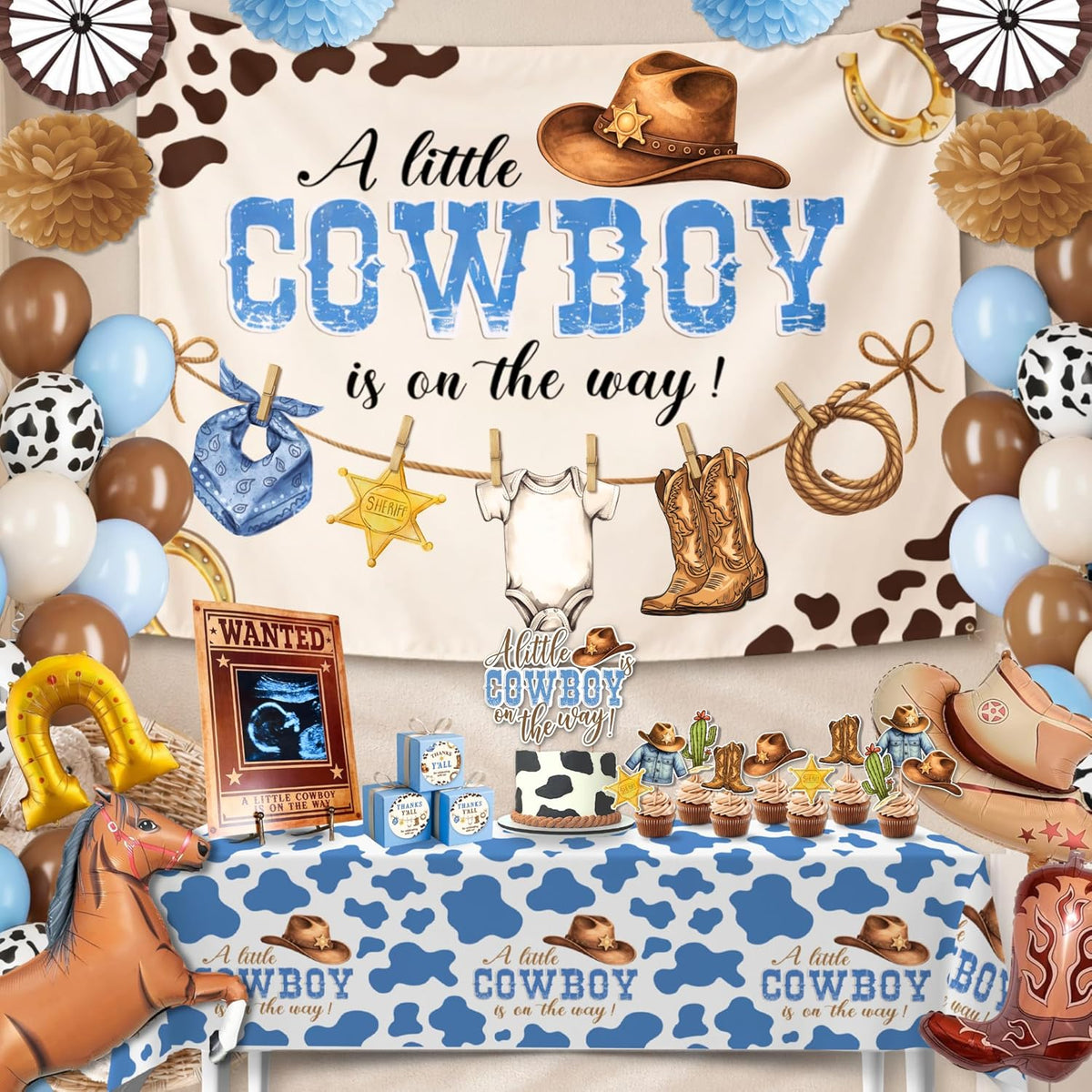 Cowboy Baby Shower Decorations for Boy