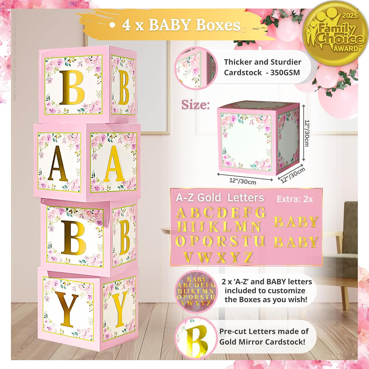 338 PC Baby in Bloom Baby Shower Decorations for Girl.