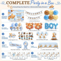 We Can Bearly Wait Baby Shower Decorations Kit for Boy
