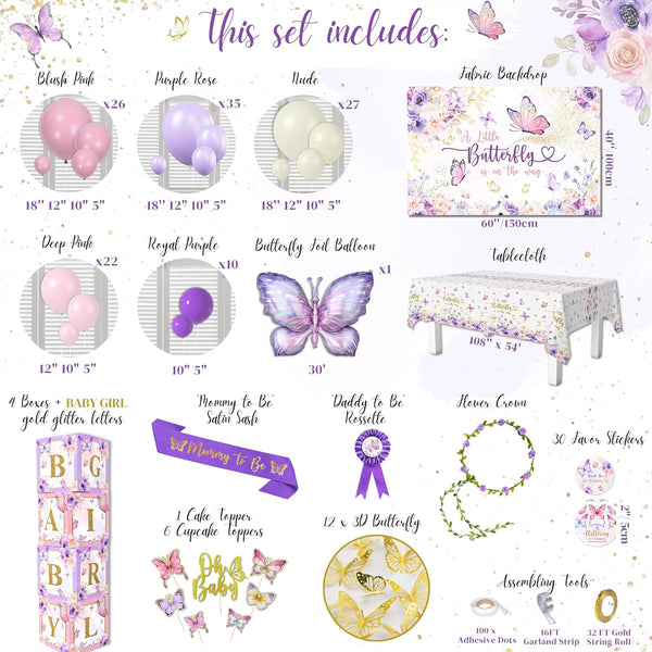 Butterfly Baby Shower Decorations for Girl