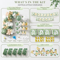 Sage Green Baby Shower Decorations, Gender Neutral