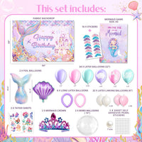Mermaid Birthday Decorations for Girls