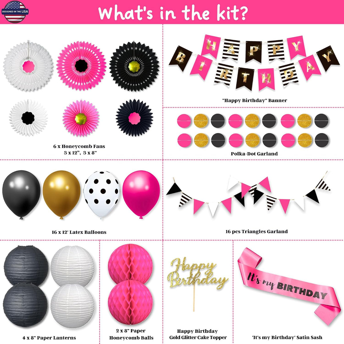 Birthday Decorations For Women & Girls | Kate Spade Inspired
