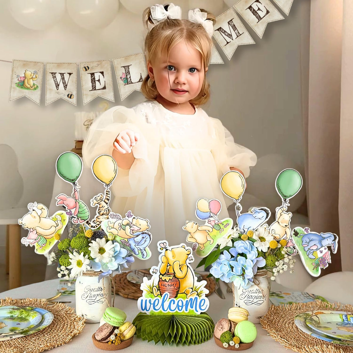 Winnie the Pooh Baby Shower Decorations Set